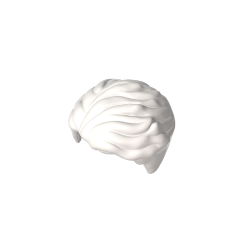 Gobricks,Minifig Hair Swept Left Tousled [Plain],23186