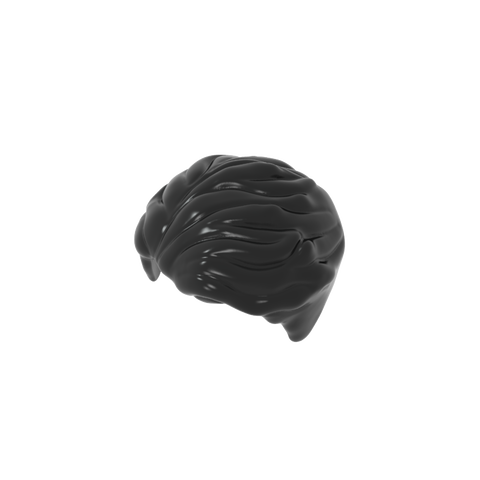 Gobricks,Minifig Hair Swept Left Tousled [Plain],23186