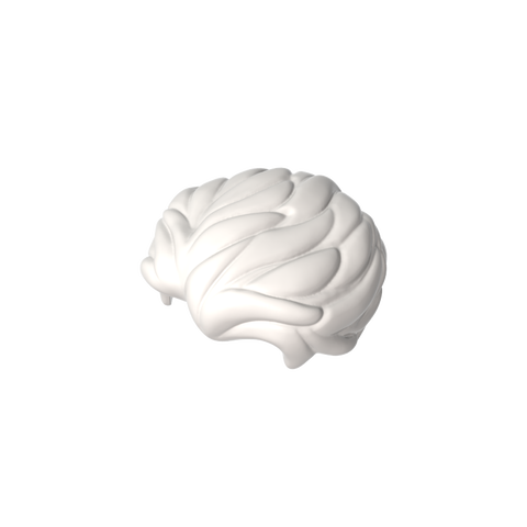 Gobricks,Minifig Hair Swept Back with Slight Widow's Peak and Short Side Burns [Plain],25972