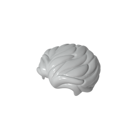Gobricks,Minifig Hair Swept Back with Slight Widow's Peak and Short Side Burns [Plain],25972