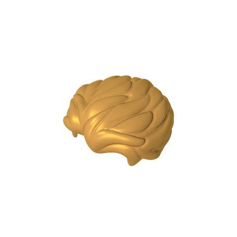 Gobricks,Minifig Hair Swept Back with Slight Widow's Peak and Short Side Burns [Plain],25972