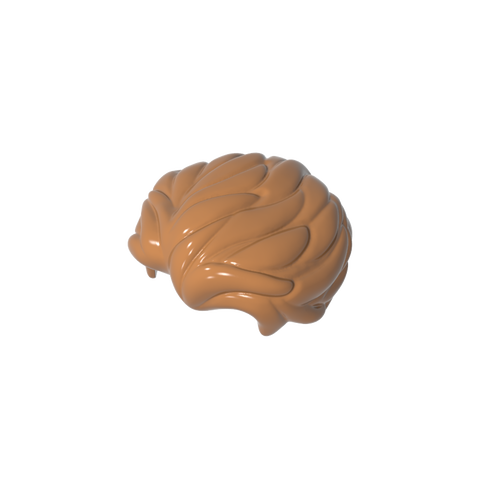 Gobricks,Minifig Hair Swept Back with Slight Widow's Peak and Short Side Burns [Plain],25972
