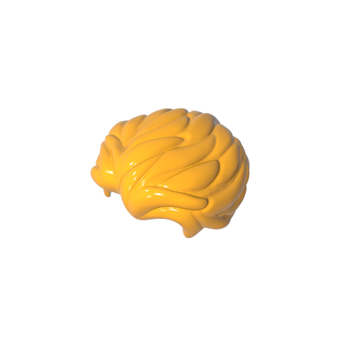 Gobricks,Minifig Hair Swept Back with Slight Widow's Peak and Short Side Burns [Plain],25972