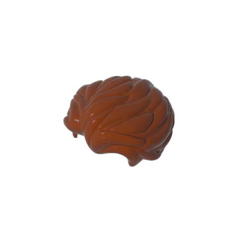 Gobricks,Minifig Hair Swept Back with Slight Widow's Peak and Short Side Burns [Plain],25972
