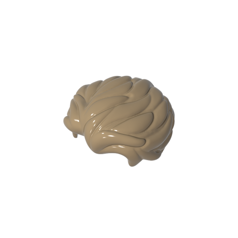 Gobricks,Minifig Hair Swept Back with Slight Widow's Peak and Short Side Burns [Plain],25972