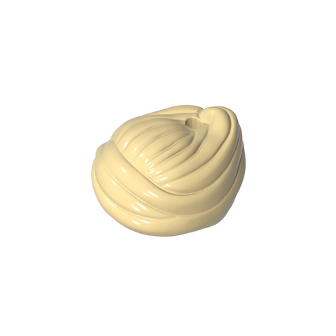 Gobricks,Minifig Hair Swept Back Into Bun,99240