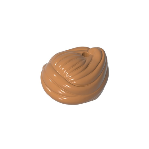 Gobricks,Minifig Hair Swept Back Into Bun,99240