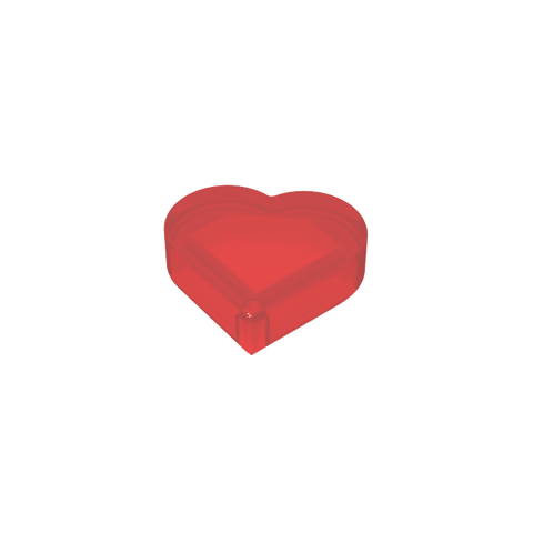 Gobricks,Tile 1 x 1 Heart,39739