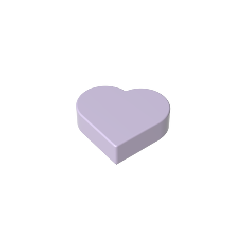 Gobricks,Tile 1 x 1 Heart,39739