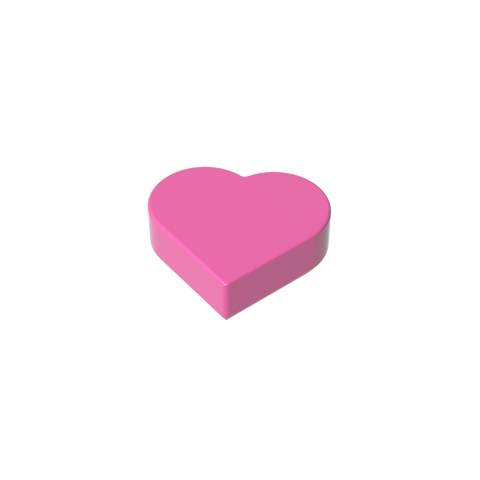 Gobricks,Tile 1 x 1 Heart,39739