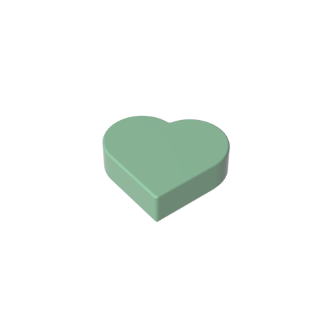 Gobricks,Tile 1 x 1 Heart,39739