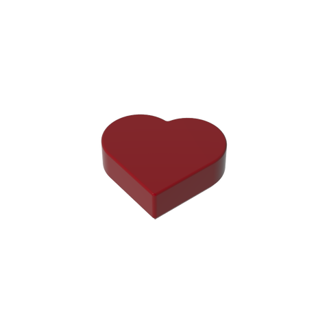 Gobricks,Tile 1 x 1 Heart,39739