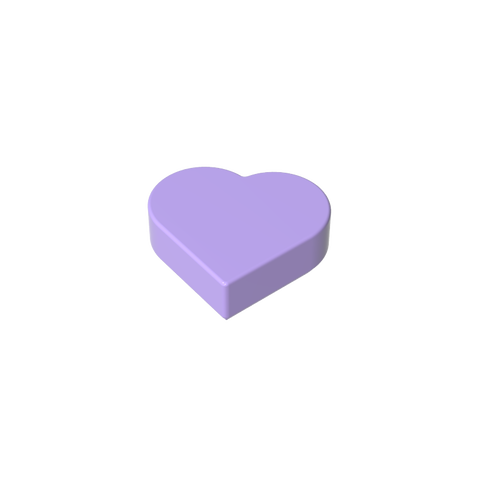 Gobricks,Tile 1 x 1 Heart,39739