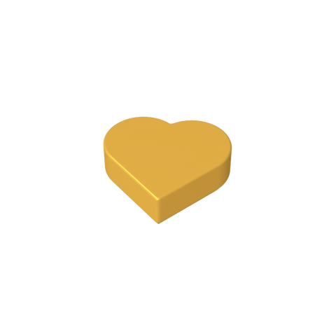 Gobricks,Tile 1 x 1 Heart,39739