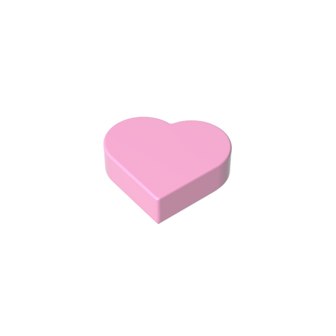 Gobricks,Tile 1 x 1 Heart,39739