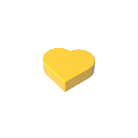 Gobricks,Tile 1 x 1 Heart,39739
