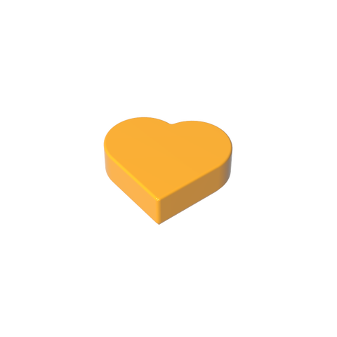 Gobricks,Tile 1 x 1 Heart,39739