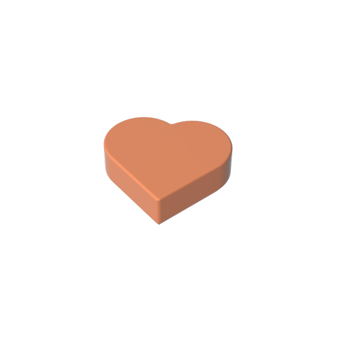 Gobricks,Tile 1 x 1 Heart,39739