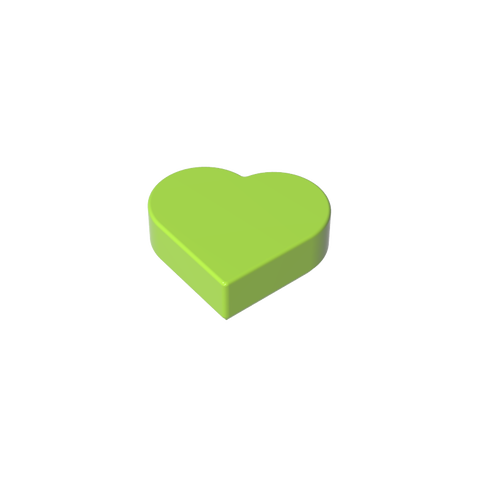 Gobricks,Tile 1 x 1 Heart,39739