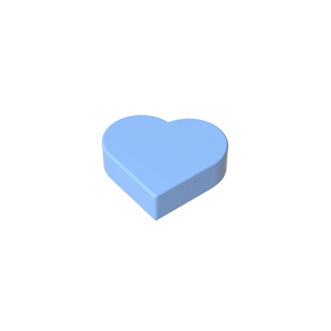 Gobricks,Tile 1 x 1 Heart,39739