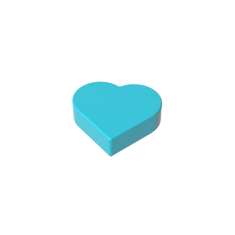 Gobricks,Tile 1 x 1 Heart,39739