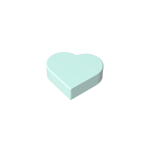 Gobricks,Tile 1 x 1 Heart,39739