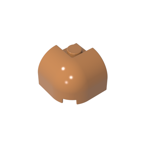 Gobricks,Brick Curved 2 x 2 x 1 1/3 with Curved Top - Corner,67810