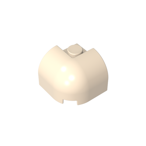 Gobricks,Brick Curved 2 x 2 x 1 1/3 with Curved Top - Corner,67810