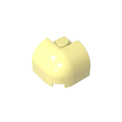Gobricks,Brick Curved 2 x 2 x 1 1/3 with Curved Top - Corner,67810