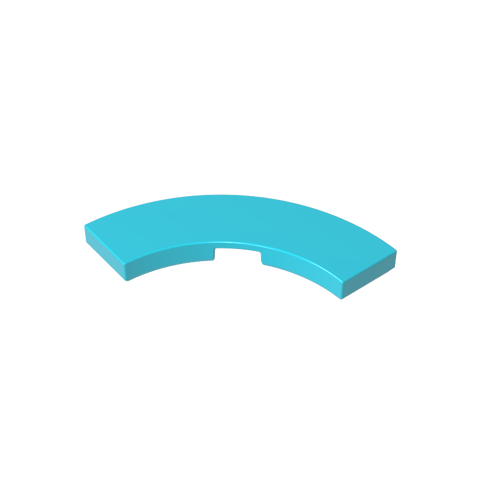 Gobricks,Tile 3 x 3 Curved, Macaroni,79393