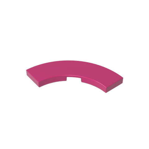 Gobricks,Tile 3 x 3 Curved, Macaroni,79393