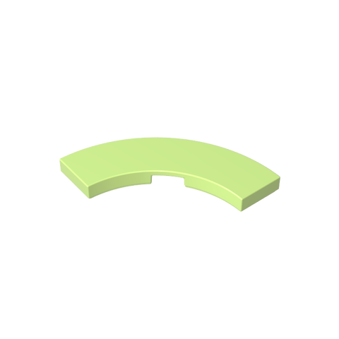Gobricks,Tile 3 x 3 Curved, Macaroni,79393