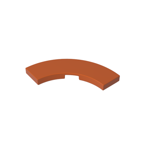 Gobricks,Tile 3 x 3 Curved, Macaroni,79393