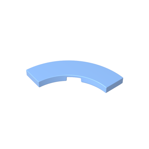 Gobricks,Tile 3 x 3 Curved, Macaroni,79393