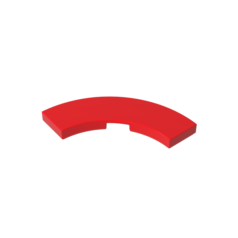 Gobricks,Tile 3 x 3 Curved, Macaroni,79393