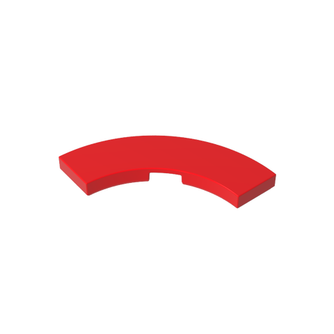 Gobricks,Tile 3 x 3 Curved, Macaroni,79393