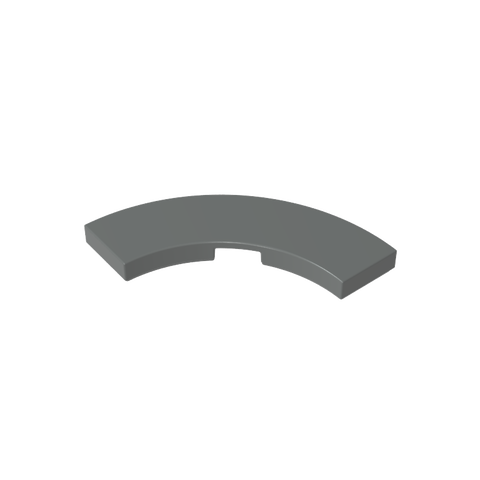 Gobricks,Tile 3 x 3 Curved, Macaroni,79393