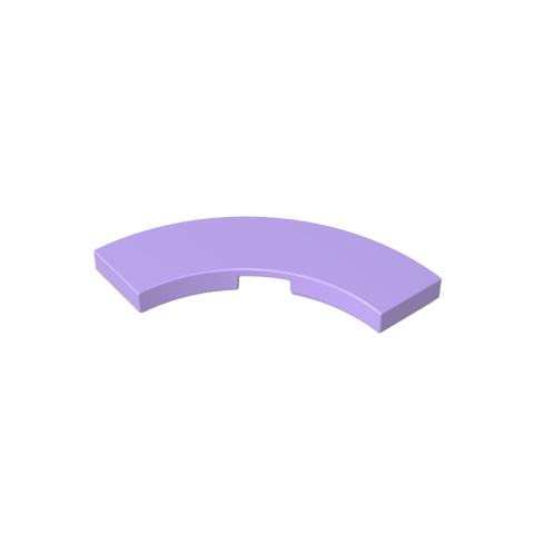 Gobricks,Tile 3 x 3 Curved, Macaroni,79393