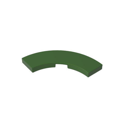 Gobricks,Tile 3 x 3 Curved, Macaroni,79393