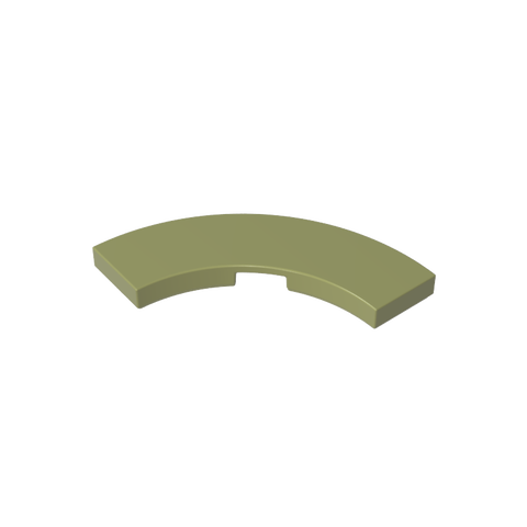 Gobricks,Tile 3 x 3 Curved, Macaroni,79393