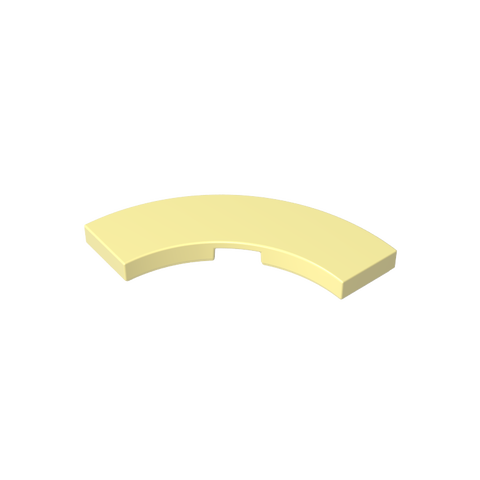 Gobricks,Tile 3 x 3 Curved, Macaroni,79393