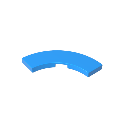 Gobricks,Tile 3 x 3 Curved, Macaroni,79393