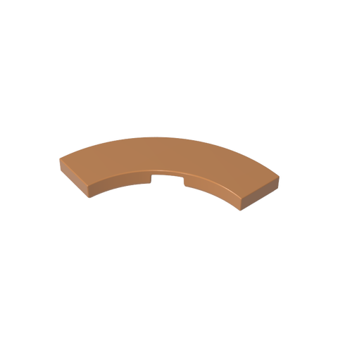 Gobricks,Tile 3 x 3 Curved, Macaroni,79393