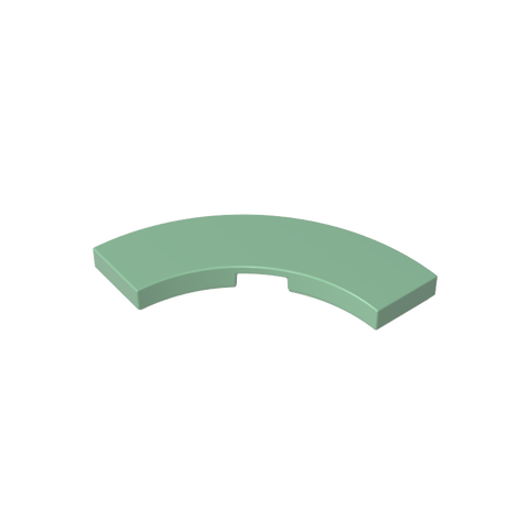 Gobricks,Tile 3 x 3 Curved, Macaroni,79393