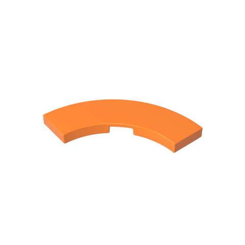 Gobricks,Tile 3 x 3 Curved, Macaroni,79393