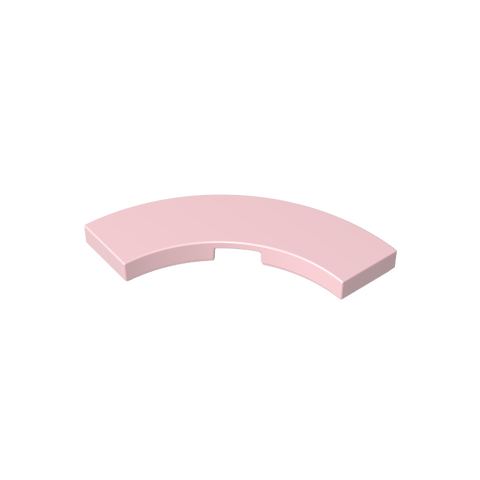 Gobricks,Tile 3 x 3 Curved, Macaroni,79393