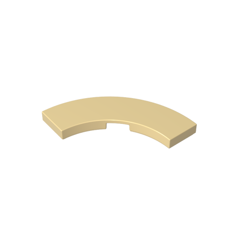 Gobricks,Tile 3 x 3 Curved, Macaroni,79393