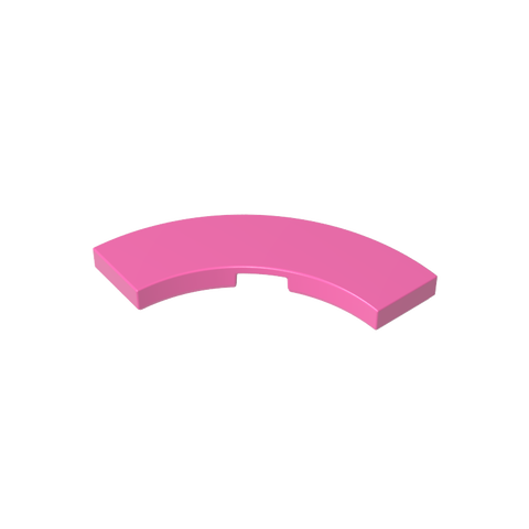 Gobricks,Tile 3 x 3 Curved, Macaroni,79393