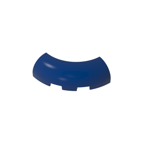 Gobricks,Brick Round Corner 3 x 3 x 1 with Bottom Cut Outs [No Studs] [1/4 Arch],65617