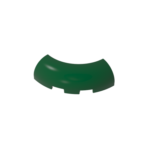 Gobricks,Brick Round Corner 3 x 3 x 1 with Bottom Cut Outs [No Studs] [1/4 Arch],65617